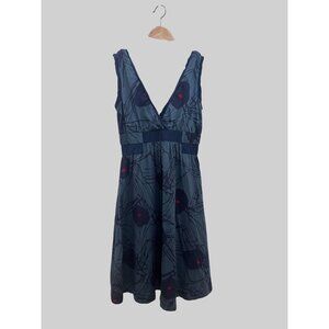 Marc Jacobs Vistidio Midi Dress, Women's Size 4, Blue & Red